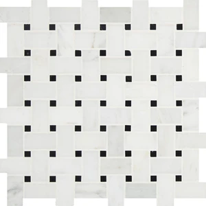  Hexatile Cement Arabescato Carrara White-Cool Honed 12" x 12" SMOT-ARA-BWP MSI Surfaces Rectangle Mosaic Tiles 