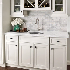 Image 2 of Greecian White-Cool Pol Bev 12" x 12" SMOT-GRE-2X4PB MSI Surfaces Rectangle Mosaic Tiles sold at Floors & Baths Pro's