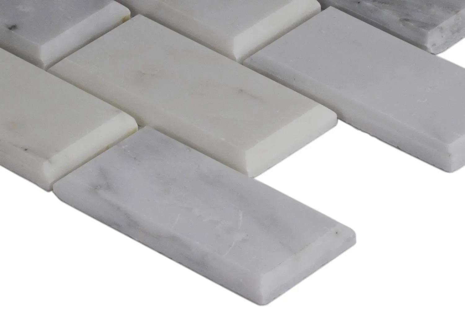 Greecian White-Cool Pol Bev 12" x 12" SMOT-GRE-2X4PB MSI Surfaces Rectangle Mosaic Tiles