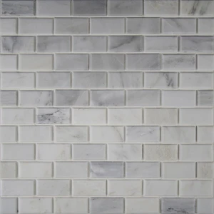 Image 4 of Greecian White-Cool Pol Bev 12" x 12" SMOT-GRE-2X4PB MSI Surfaces Rectangle Mosaic Tiles sold at Floors & Baths Pro's