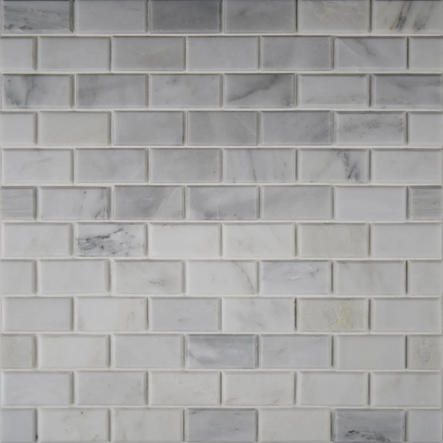 Greecian White-Cool Pol Bev 12" x 12" SMOT-GRE-2X4PB MSI Surfaces Rectangle Mosaic Tiles