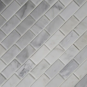 Image 5 of Greecian White-Cool Pol Bev 12" x 12" SMOT-GRE-2X4PB MSI Surfaces Rectangle Mosaic Tiles sold at Floors & Baths Pro's