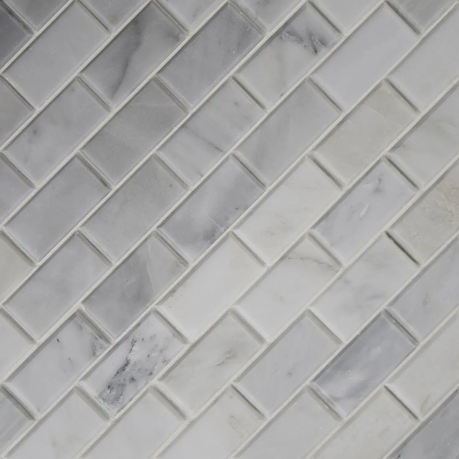 Greecian White-Cool Pol Bev 12" x 12" SMOT-GRE-2X4PB MSI Surfaces Rectangle Mosaic Tiles