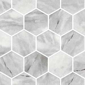 Image 2 of Hex XL Ecostone Inverno Grey Matte 12" x 12" INGRHEX Centura Hexagon Mosaic Tiles sold at Floors & Baths Pro's