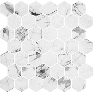 Hex XL Ecostone Fosco Matte 12" x 12" ECHEXLFOSCM Centura Hexagon Mosaic Tiles | Floors & Baths Pro's