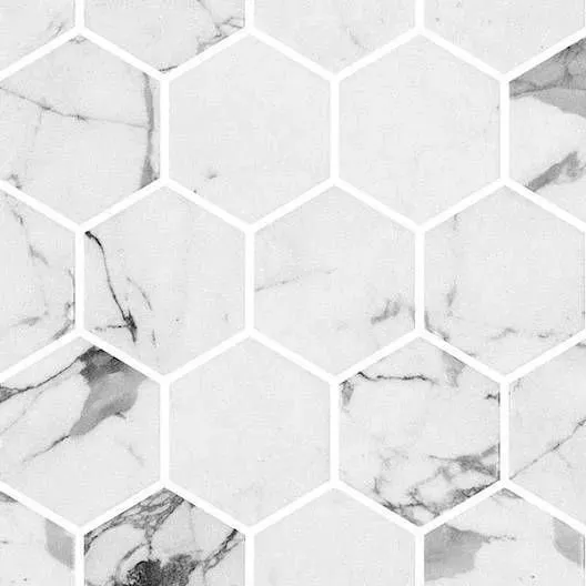 Hex XL Ecostone Fosco Matte 12" x 12" ECHEXLFOSCM Centura Hexagon Mosaic Tiles