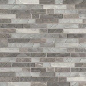 Image 4 of Tarvos Interlocking Gray-Dark Glossy 12" x 12" SMOT-GLSIL-TARVOS6MM MSI Surfaces Rectangle Mosaic Tiles sold at Floors & Baths Pro's
