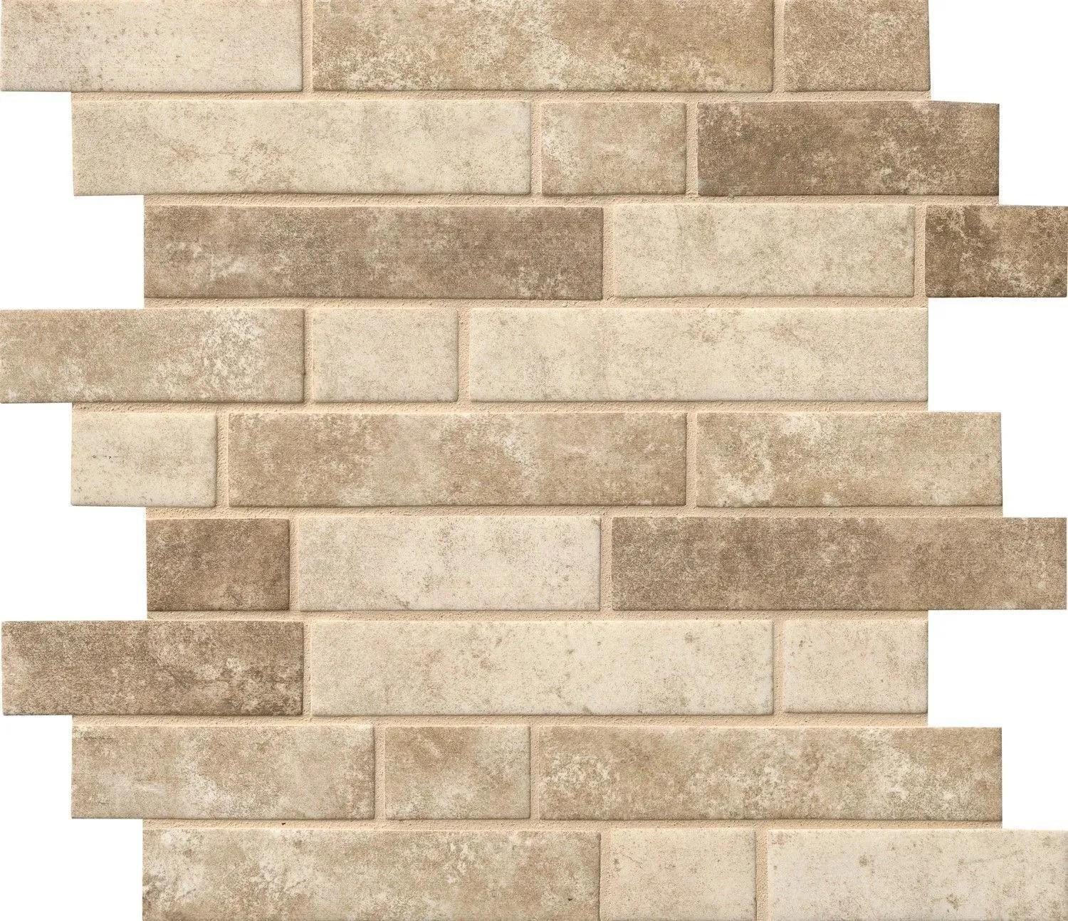 Sahara Sundown Beige Glossy 12" x 12" SMOT-GLSIL-SAND6MM MSI Surfaces Rectangle Mosaic Tiles