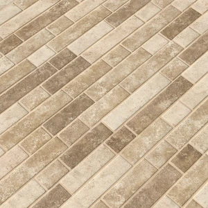 Image 5 of Sahara Sundown Beige Glossy 12" x 12" SMOT-GLSIL-SAND6MM MSI Surfaces Rectangle Mosaic Tiles sold at Floors & Baths Pro's