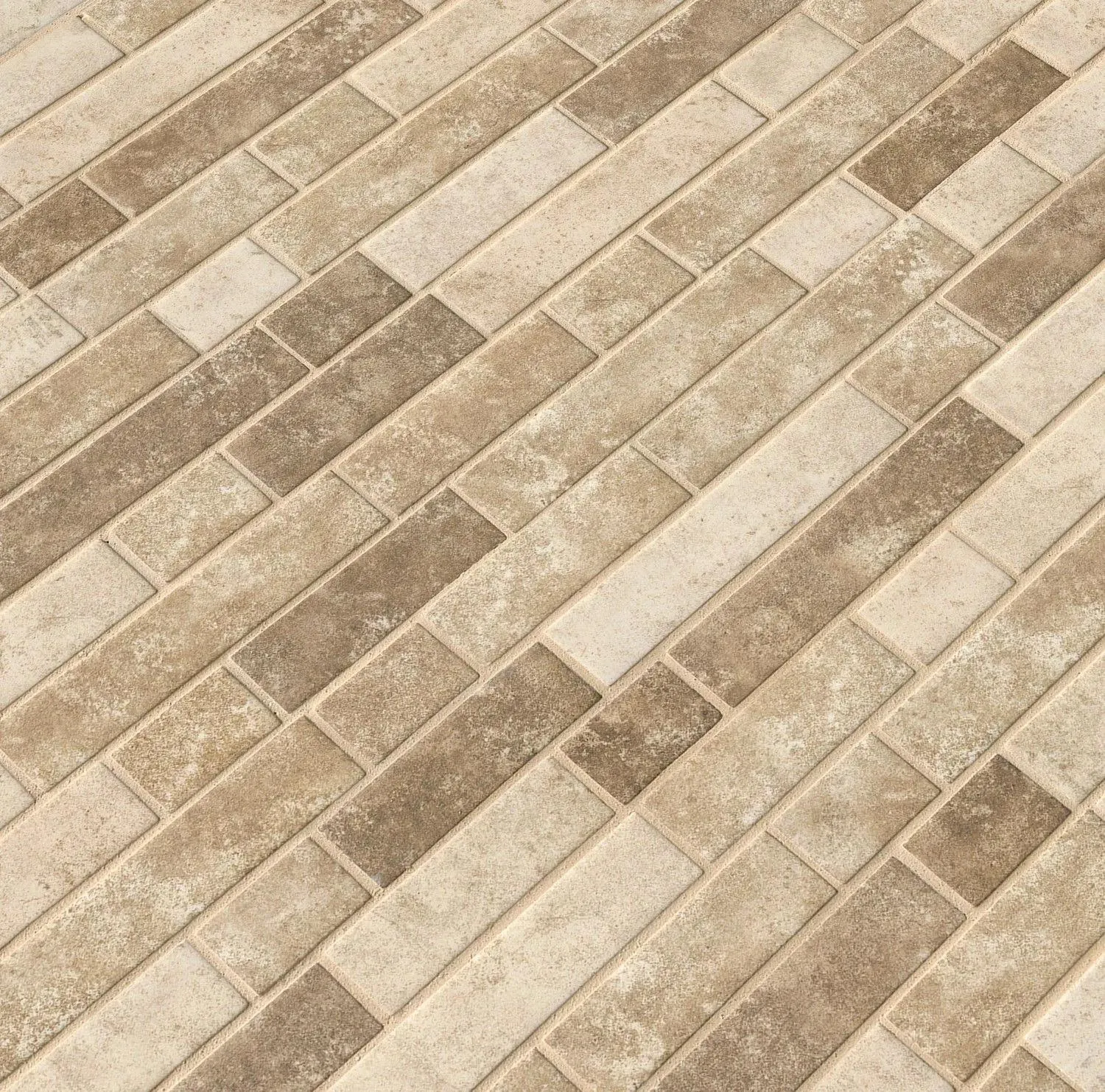 Sahara Sundown Beige Glossy 12" x 12" SMOT-GLSIL-SAND6MM MSI Surfaces Rectangle Mosaic Tiles