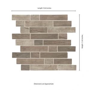 Image 5 of Driftwood Brown Matte 12" x 12" SMOT-GLSIL-DRIFT6MM MSI Surfaces Rectangle Mosaic Tiles sold at Floors & Baths Pro's