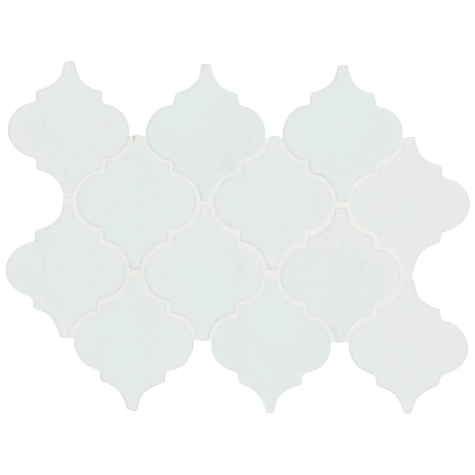 Whisper White-Cool Glossy 11" x 15-1/2" SMOT-PT-WW-ARABESQ MSI Surfaces Other Mosaic Tiles