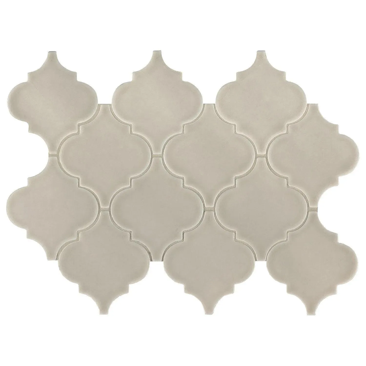 Portico Pearl Beige Glossy 11" x 15-1/2" SMOT-PT-PORPEA-ARABESQ MSI Surfaces Other Mosaic Tiles
