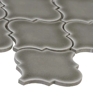Image 3 of Dove Gray-Light Glossy 11" x 15-1/2" SMOT-PT-DG-ARABESQ MSI Surfaces Other Mosaic Tiles sold at Floors & Baths Pro's