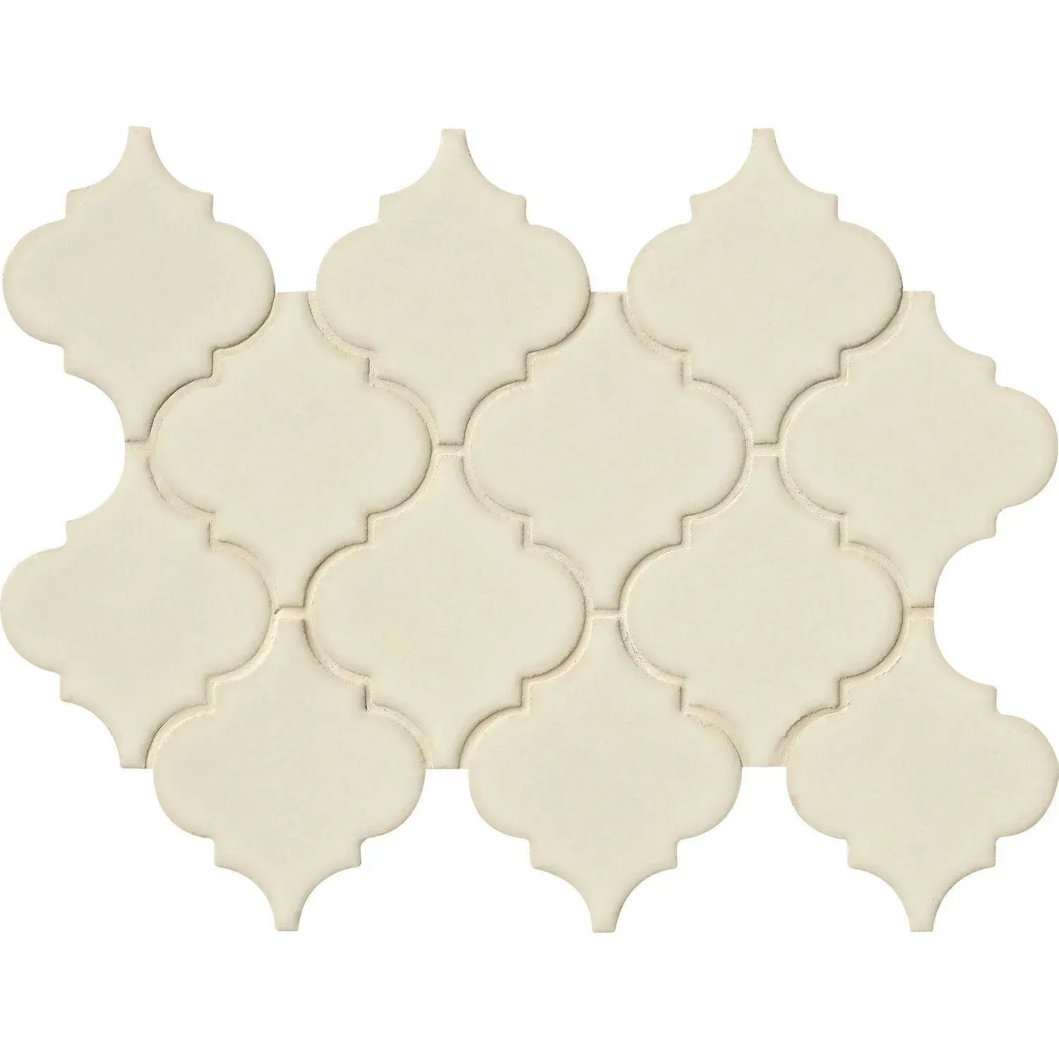 Antique Beige Glossy 11" x 15-1/2" SMOT-PT-AW-ARABESQ MSI Surfaces Rectangle Mosaic Tiles