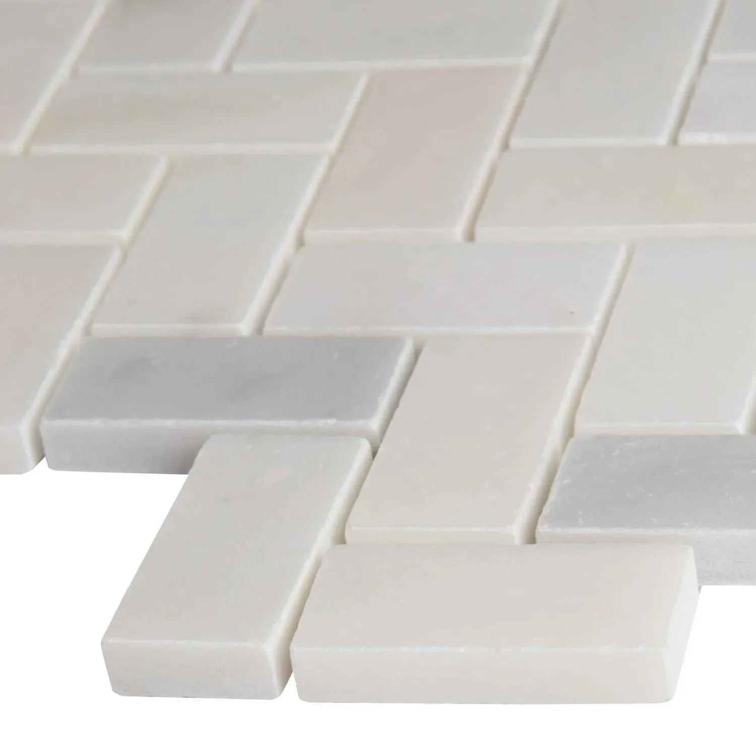 Greecian White-Cool Polished 11-1/2" x 11-1/2" SMOT-GRE-HBP MSI Surfaces Rectangle Mosaic Tiles
