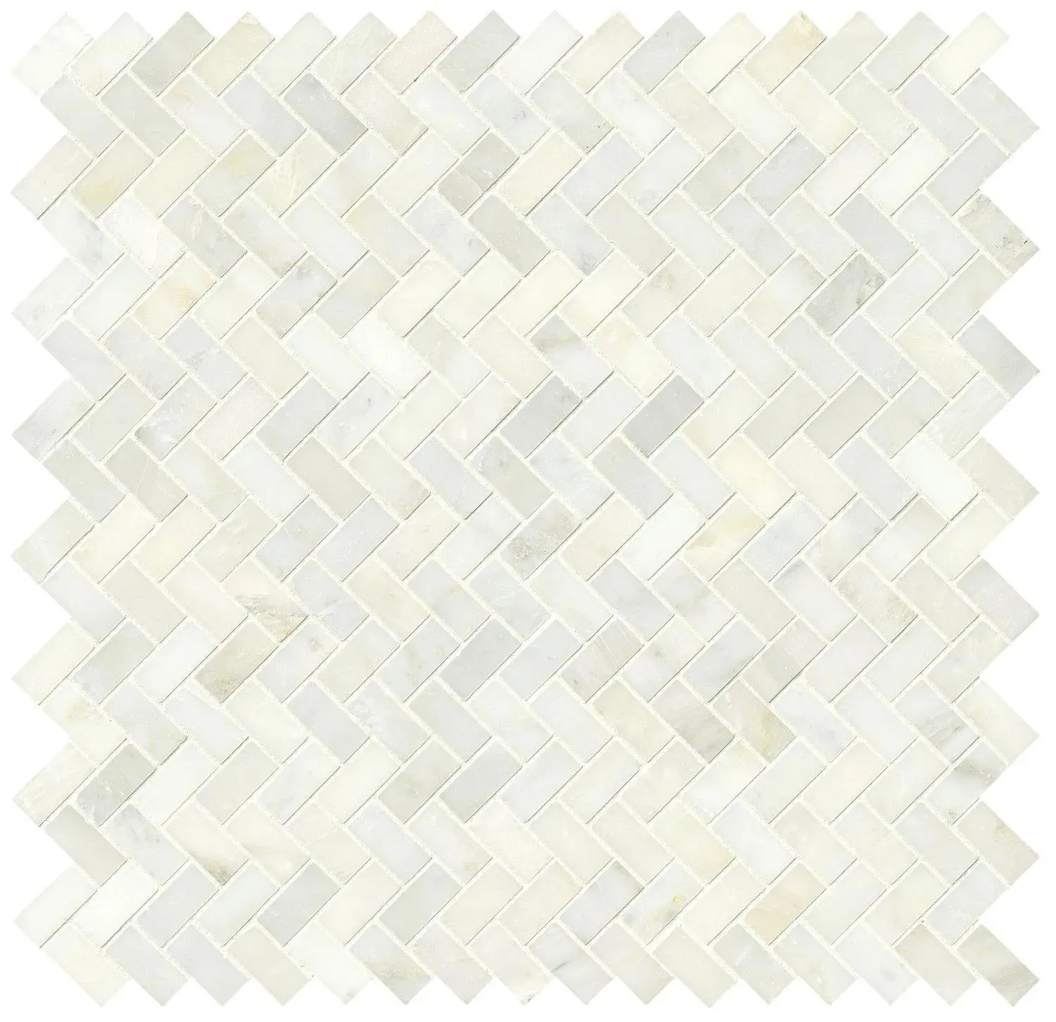Greecian White-Cool Polished 11-1/2" x 11-1/2" SMOT-GRE-HBP MSI Surfaces Rectangle Mosaic Tiles