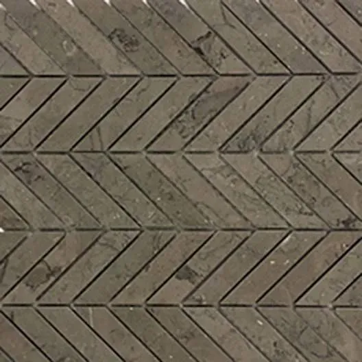 Miki Chevron Jordan Grey Matte 12" x 12" (4.6 sqft/box) S210HON Centura Hexagon Mosaic Tiles
