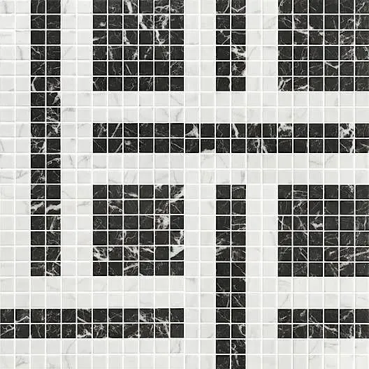 Geo Pattern Square Pattern 19 Matte 12-1/2" x 12-1/2" GE2004624 Centura Square Mosaic Tiles