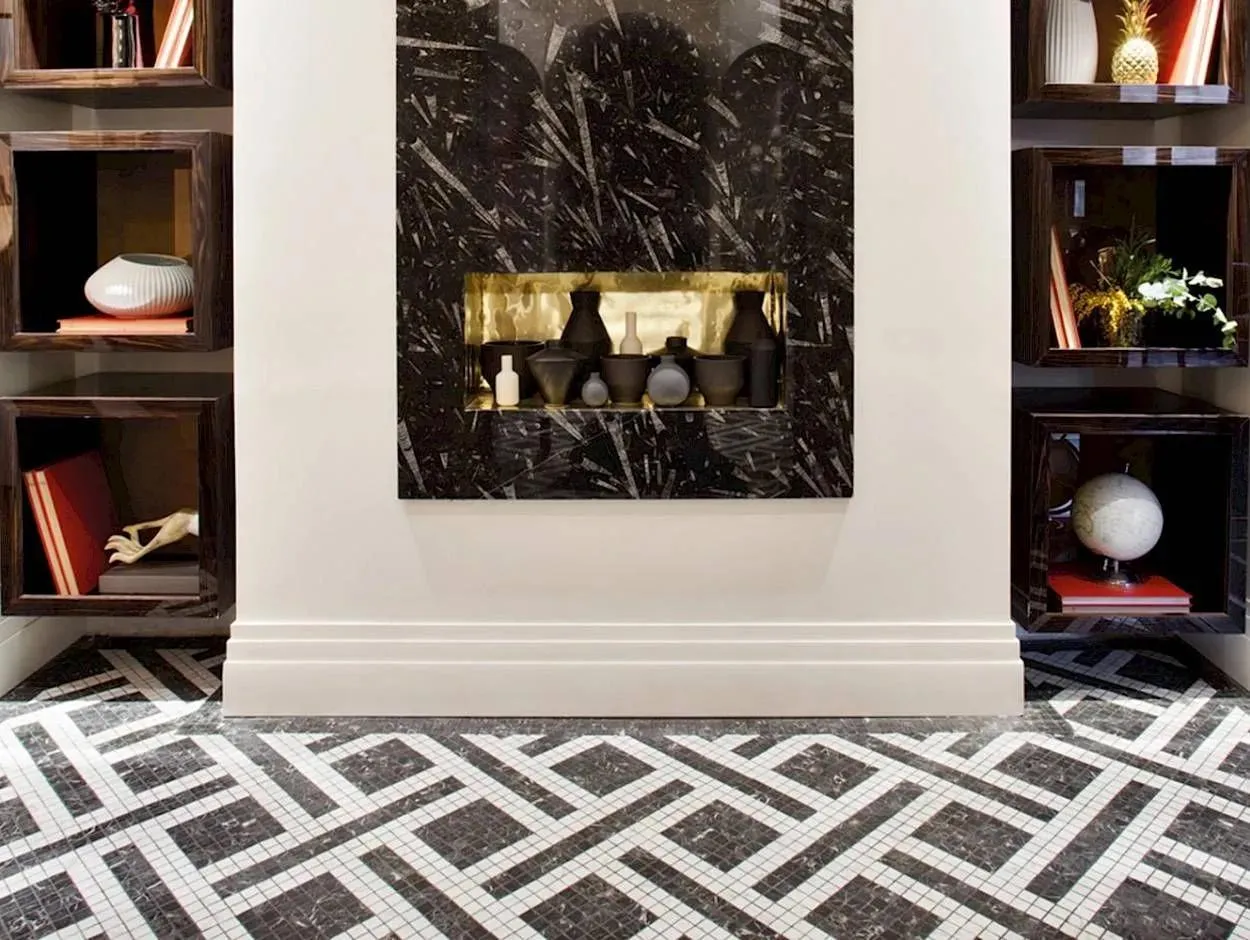Geo Pattern Square Pattern 19 Matte 12-1/2" x 12-1/2" GE2004624 Centura Square Mosaic Tiles