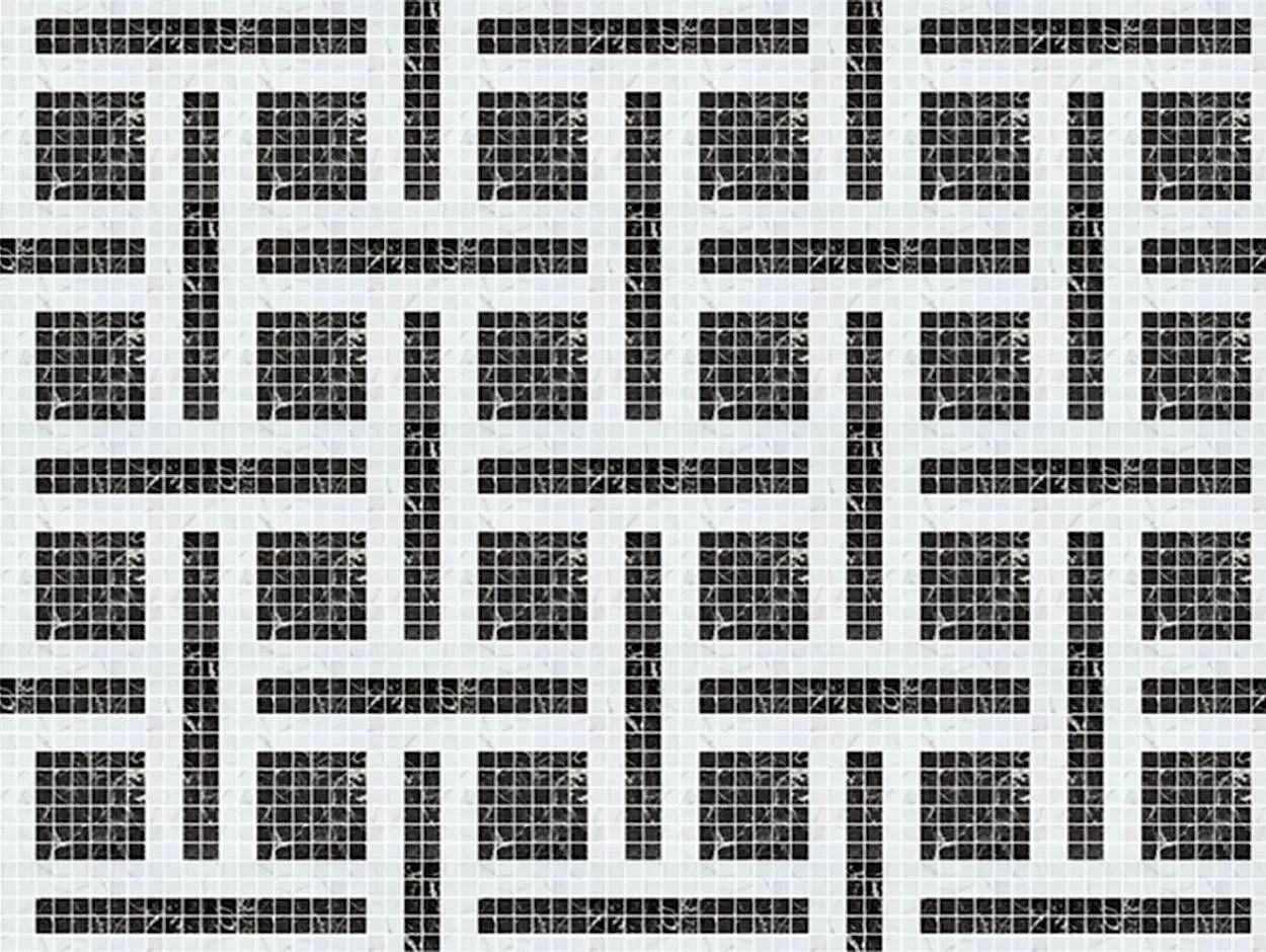 Geo Pattern Square Pattern 19 Matte 12-1/2" x 12-1/2" GE2004624 Centura Square Mosaic Tiles
