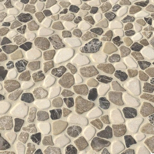 Image 5 of Mix Marble Brown Tumbled 11-1/2" x 11-1/2" SMOT-PEB-MIXMAR MSI Surfaces Square Mosaic Tiles sold at Floors & Baths Pro's