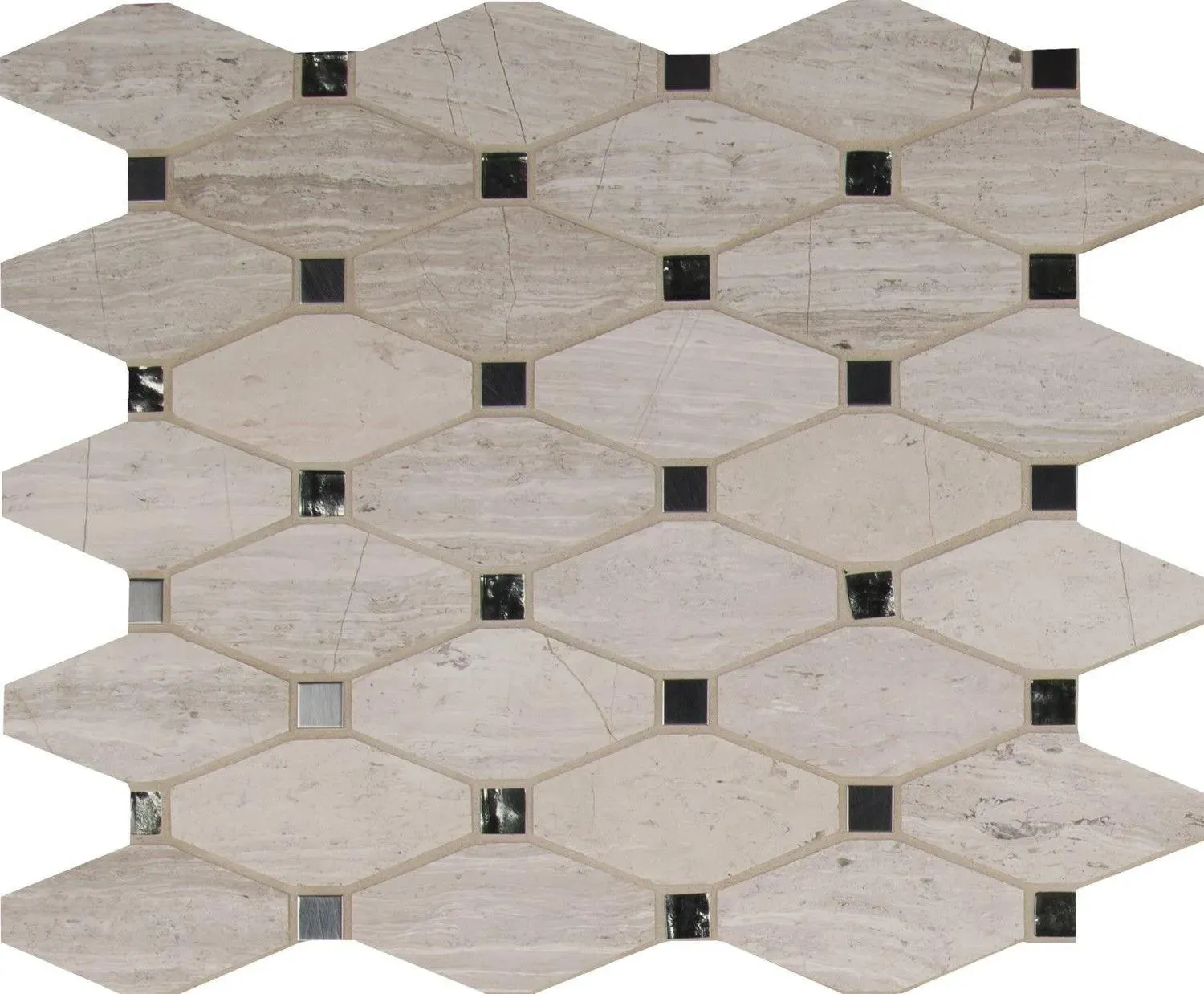 Weathered Dunes Gray-Light Multi Finish 12" x 13-1/2" SMOT-SGLSMT-BAYVIEW10MM MSI Surfaces Other Mosaic Tiles
