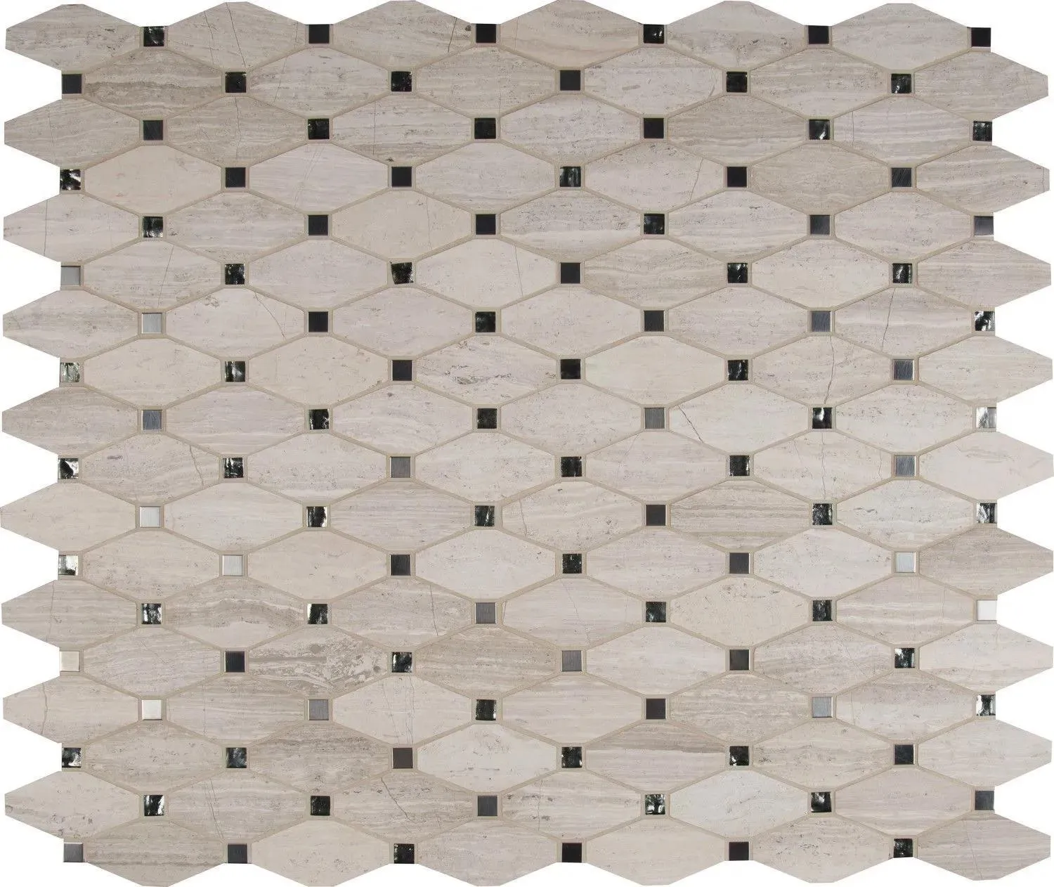Weathered Dunes Gray-Light Multi Finish 12" x 13-1/2" SMOT-SGLSMT-BAYVIEW10MM MSI Surfaces Other Mosaic Tiles