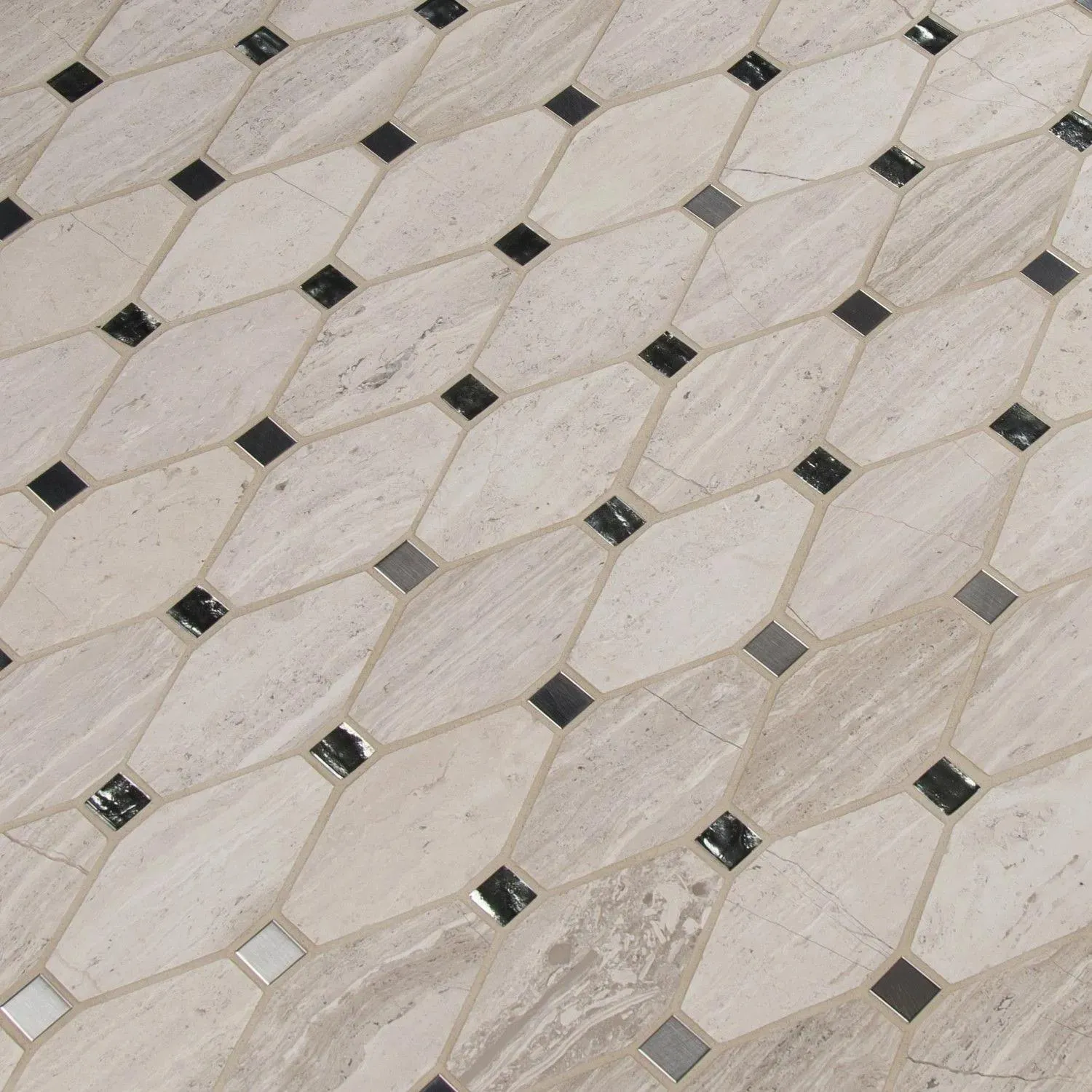 Weathered Dunes Gray-Light Multi Finish 12" x 13-1/2" SMOT-SGLSMT-BAYVIEW10MM MSI Surfaces Other Mosaic Tiles