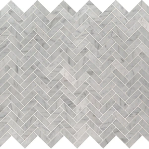 Image 4 of Carrara Herringbone Pattern White-Cool Polished 12" x 12" SMOT-CAR-1X3HBP MSI Surfaces Rectangle Mosaic Tiles sold at Floors & Baths Pro's