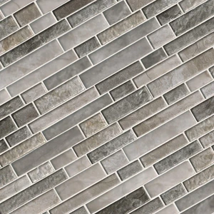 Image 5 of Savoy Interlocking Brown Glossy 11-1/2" x 13" SMOT-GLSIL-SAVOY8MM MSI Surfaces Rectangle Mosaic Tiles sold at Floors & Baths Pro's