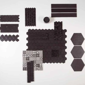 Image 2 of Pan dan Graphite Matte 12" x 12" GRAPHITE10 Centura Mosaic Tiles sold at Floors & Baths Pro's
