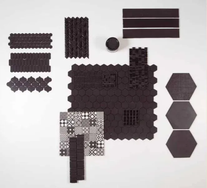 Pan dan Graphite Matte 12" x 12" GRAPHITE10 Centura Mosaic Tiles