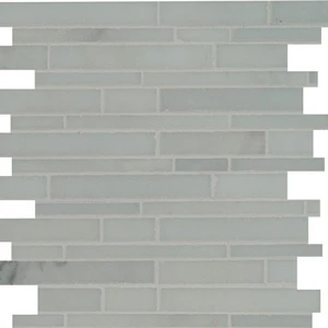  Winter Twilight Winter Twilight White-Cool Polished 12" x 12" SMOT-GRE-ILP10MM MSI Surfaces Rectangle Mosaic Tiles 
