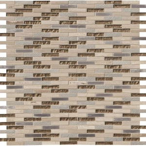 Image 4 of Diamante Brick Brown Multi Finish 12" x 12" SMOT-SGLSMT-DIA8MM MSI Surfaces Rectangle Mosaic Tiles sold at Floors & Baths Pro's