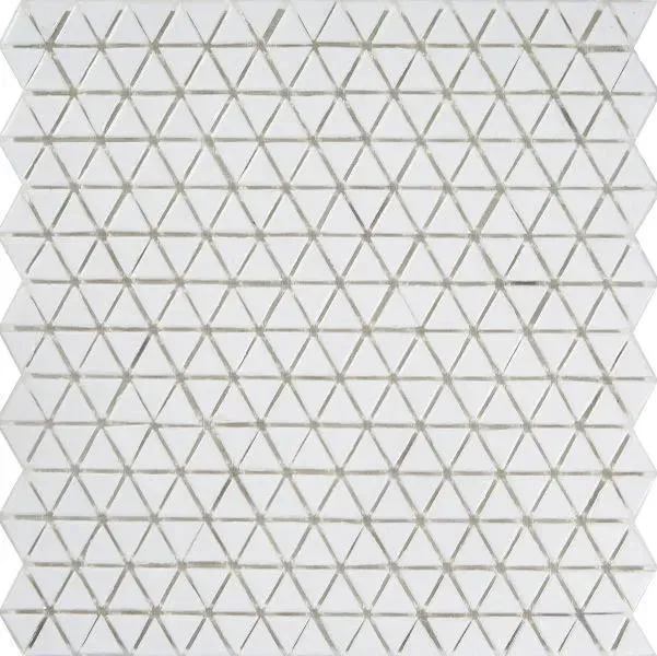 Symphony Trigonal Snow Glossy 12" x 12" SYTRSNOW Centura Square Mosaic Tiles