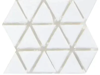 Symphony Trigonal Snow Glossy 12" x 12" SYTRSNOW Centura Square Mosaic Tiles