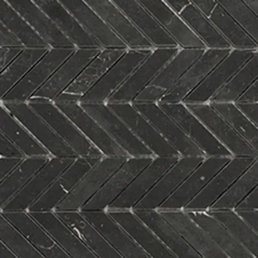 Miki Chevron Black Marquina Matte 12" x 12" (4.6 sqft/box) S62HON Centura Hexagon Mosaic Tiles