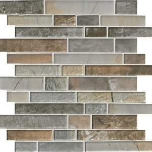 Taos Multicolor Glossy 11-1/2" x 13" SMOT-GLSIL-TAOS8MM MSI Surfaces Rectangle Mosaic Tiles | Floors & Baths Pro's