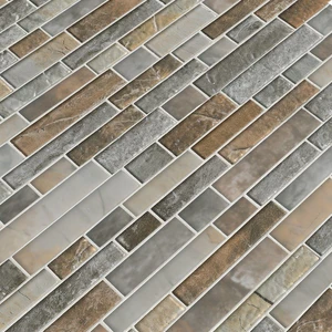 Image 5 of Taos Multicolor Glossy 11-1/2" x 13" SMOT-GLSIL-TAOS8MM MSI Surfaces Rectangle Mosaic Tiles sold at Floors & Baths Pro's