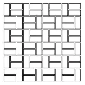 Reverso Grigio Bricks Natural 12" x 12" RV3MS3R Centura Square Mosaic Tiles
