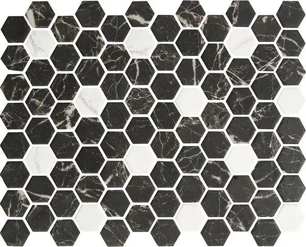 Geo Pattern Hex Pattern 1 Matte 10" x 12" GE2003002 Centura Hexagon Mosaic Tiles