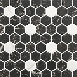 Image 2 of Geo Pattern Hex Pattern 1 Matte 10" x 12" GE2003002 Centura Hexagon Mosaic Tiles sold at Floors & Baths Pro's