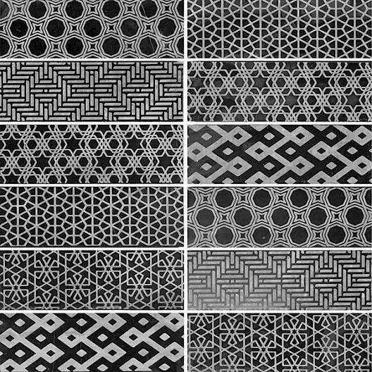 Seamless Black Polished 12" x 12" SMM804PG23 Centura Square Mosaic Tiles