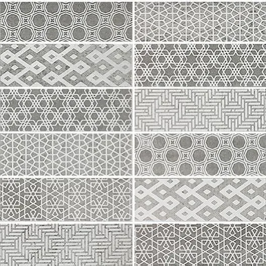 Seamless Grey Polished 12" x 12" SMM829PE03 Centura Square Mosaic Tiles