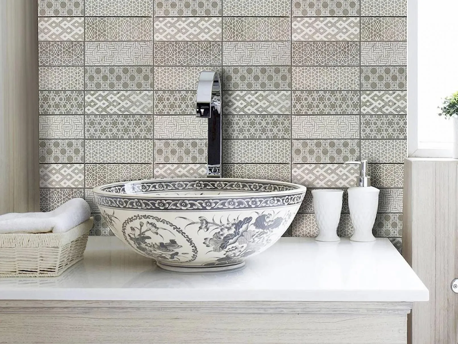 Seamless Grey Polished 12" x 12" SMM829PE03 Centura Square Mosaic Tiles