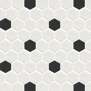 Image 2 of Geo Pattern Hex Pattern Custom 1 Matte 10" x 12" GE2000027 Centura Hexagon Mosaic Tiles sold at Floors & Baths Pro's