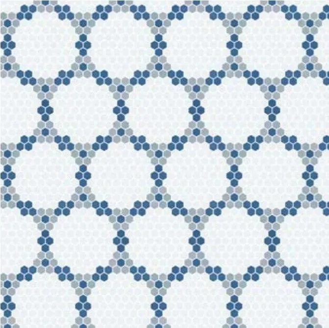 Hex Pattern 14 Matte 10" x 18" GE2004336 Centura Hexagon Mosaic Tiles