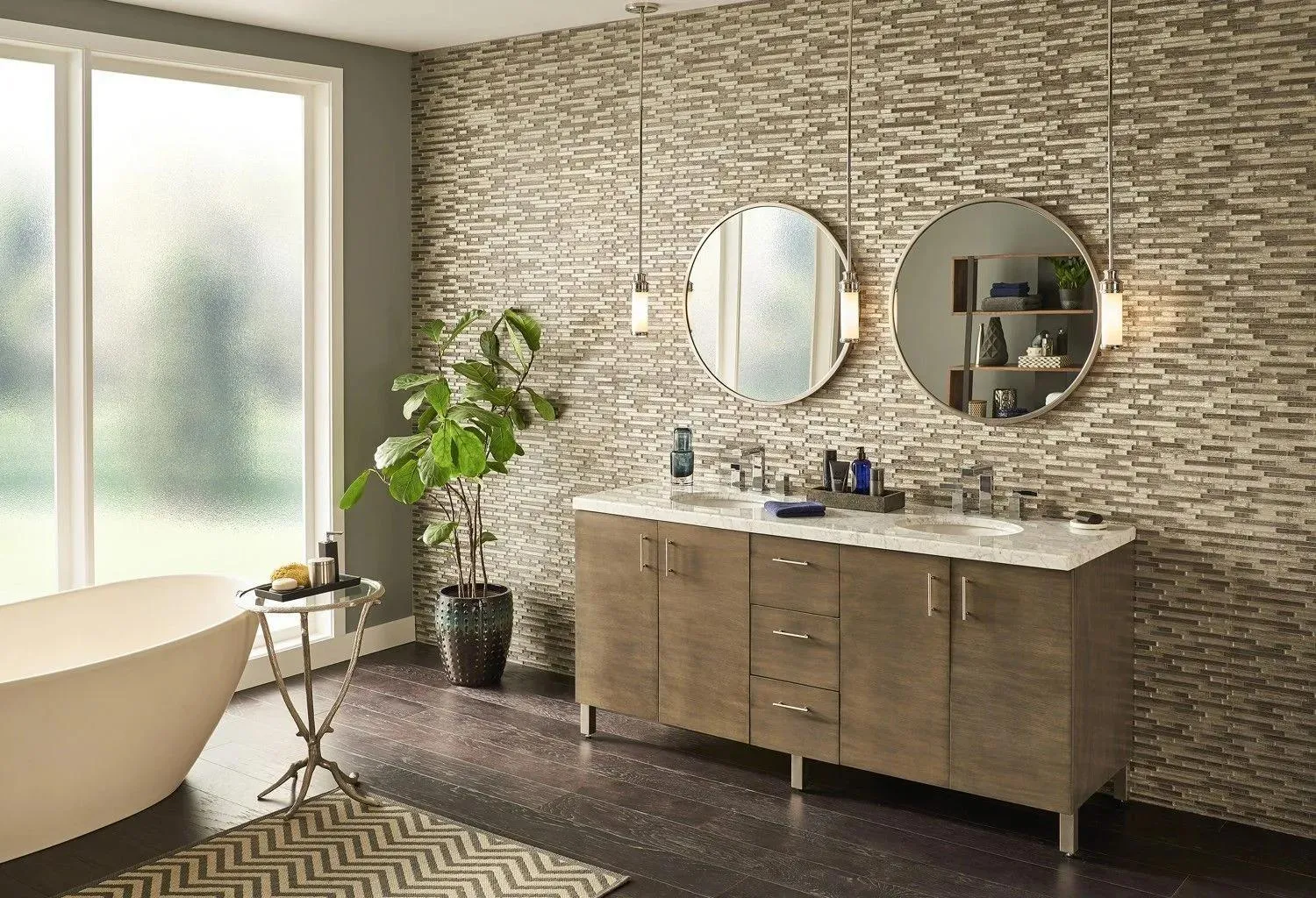 Luxe Interlocking Brown Glossy 12" x 12" SMOT-GLSIL-LUX8MM MSI Surfaces Rectangle Mosaic Tiles