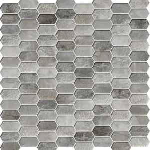 Image 4 of Savoy Picket Brown Glossy 11-1/2" x 12" SMOT-GLSPK-SAVOY8MM MSI Surfaces Hexagon Mosaic Tiles sold at Floors & Baths Pro's